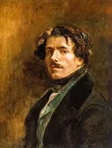 Delacroix:  Autorretrato, (1837).