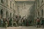 La ejecución del Duque de Montmorency en el Patio de Enrique IV en 1632 (ilustración del siglo XIX).