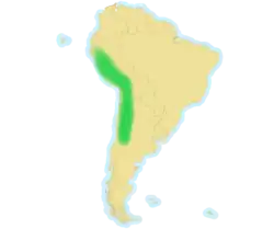 Distribución de la vicuña