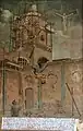 Exvoto. Un albañil sobrevive tras caer de la torre de la iglesia parroquial en 1963.