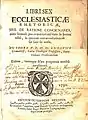 Tratado de retórica eclesiástica de fray Luis de Granada, editado en Lisboa en 1577 e impreso por Pedro José Ezquerro en 1751