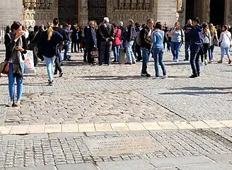 Ubicación del antiguo porche frente a Notre-Dame.