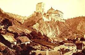 Castillo de Karlštejn antes de la reconstrucción