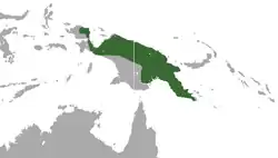 Distribución del falangero de cola plumosa