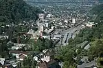 Vista del centro de Feldkirch y la estación