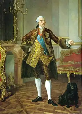 Felipe de Borbón y Farnesio, de Laurent Pécheux (1765), Galería Nacional de Parma