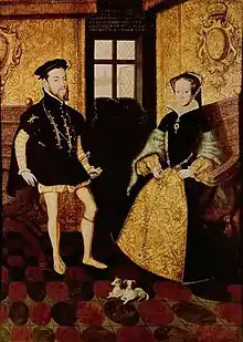 María y Felipe, por Hans Eworth.