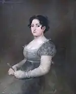 Francisco de Goya. Retrato de Gumersinda Goicoechea de Goya, nuera del pintor (1806). Manguitos de fina gasa.