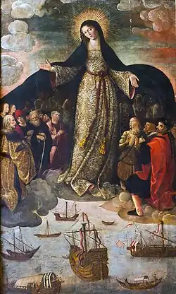 Virgen de los Navegantes (1531-1537) de Alejo Fernández (Real Alcázar de Sevilla)