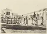 El Mecúar Interior, un gran patio interior en lo que históricamente fue la sección administrativa del palacio (foto de 1922)