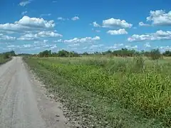 Paso a nivel en entrada a Napalpí.