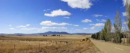 Pastizales en los alrededores de Benambra, Victoria, Australia sufriendo condiciones de sequía.