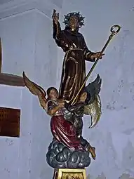 Figura de San Pedro Regalado, en la iglesia del Salvador de Valladolid.