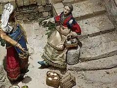 Esculturas barrocas del pesebre napolitano (siglo XVIII).