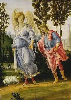 Tres ángeles y el joven Tobías, de Filippino Lippi