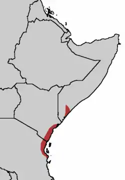 Distribución del Turaco de Fischer