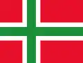 Otra bandera de Bornholm (no oficial).