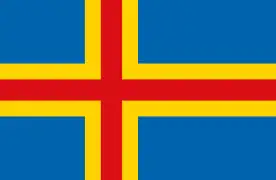 Bandera de las islas Åland (provincia de Finlandia)