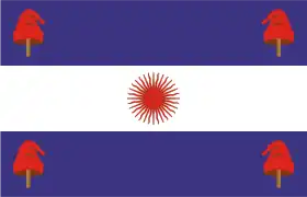 Primera bandera de la Confederación Argentina.