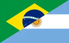 Bandera de Argentina y Brasil