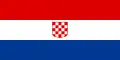 Bandera de Croacia dentro de Yugoslavia (25 de julio - 21 de diciembre de 1990)