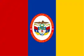 Bandera del Estado de Bolívar en 1857.