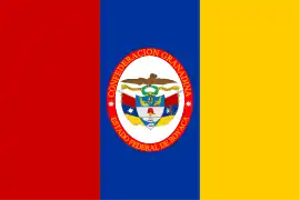 Bandera del Estado Soberano de Boyacá en 1857.