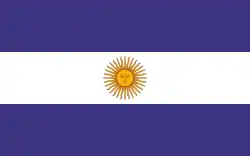 Argentina (usada en tiempos de la Liga Federal alrededor del 1830)