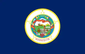 Antigua bandera de Minnesota, usada desde 1957 hasta 1983