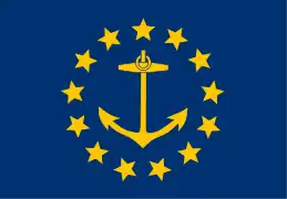 La bandera de Rhode Island desde 1882 hasta 1897