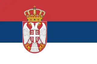 Bandera de Serbia.