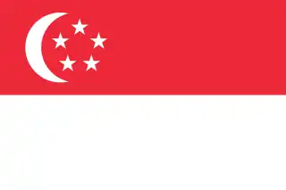 Bandera de Singapur.