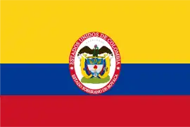 Bandera del Estado Soberano de Boyacá en 1863.