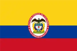 Bandera del Estado Soberano de Santander en 1863.