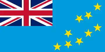 Bandera civil de Tuvalu.