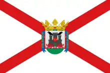 Bandera de Vitoria, País Vasco (España).