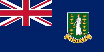 Bandera de Islas Vírgenes Británicas