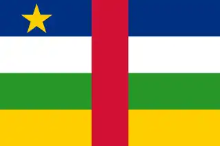 Bandera de República Centroafricana.