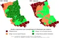 Situation linguistique dans l'arrondissement de Dunkerque, en 1874 et 1972.