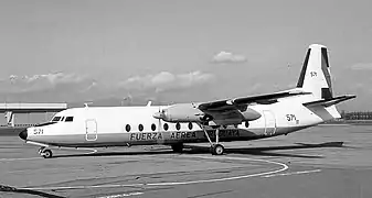 Avión Fokker F27 Fuerza Aérea Uruguaya en 1972.