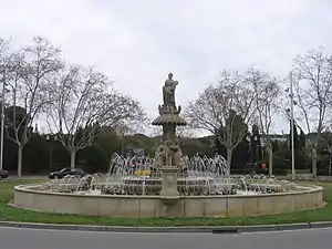 Fuente de Ceres (1825-1830), de Celdoni Guixà, plaza de San Jorge (Montjuïc).