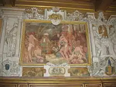 Fresco de la "Galería Francisco I" del Chateâu de Fontainebleau.