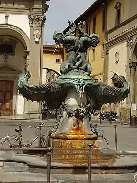 Fuente en la Plaza de la Santísima Anunciada, Florencia, h. 1629