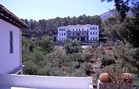 Vista parcial del Sanatorio de Fontilles en Vall de Laguar (Alicante), 2017.