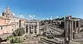 El foro romano visto desde la colina Capitolina.
