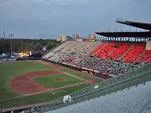 Foro Sol usado como diamante de béisbol, 2007.