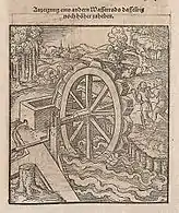 Rueda de Vitruvio (siglo I a. C.) en el tratado del matemático y botánico Walther Hermann Ryff (1575)