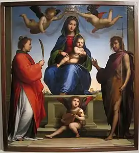 Madonna del Santuario, de Fray Bartolomeo,1509, Museo Nazionale di Villa Guinigi, Lucca