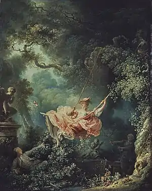 El columpio, de Fragonard (1767)