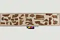 Fragmentos del paño funerario de la princesa Ahmose. Museo Egipcio de Turín.